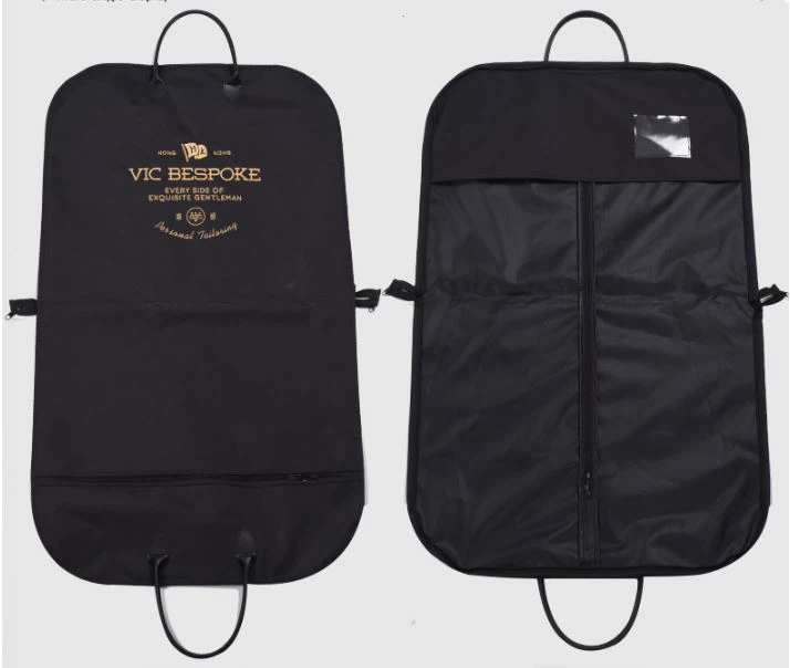 Non-woven Embroidered Suit Bag Custom Zipper Oxford Cloth Suit Sleeve Storage Suit Bag Clothes Dust Cover